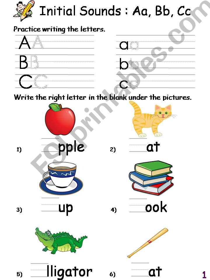 A,B,C WORKSHEET powerpoint