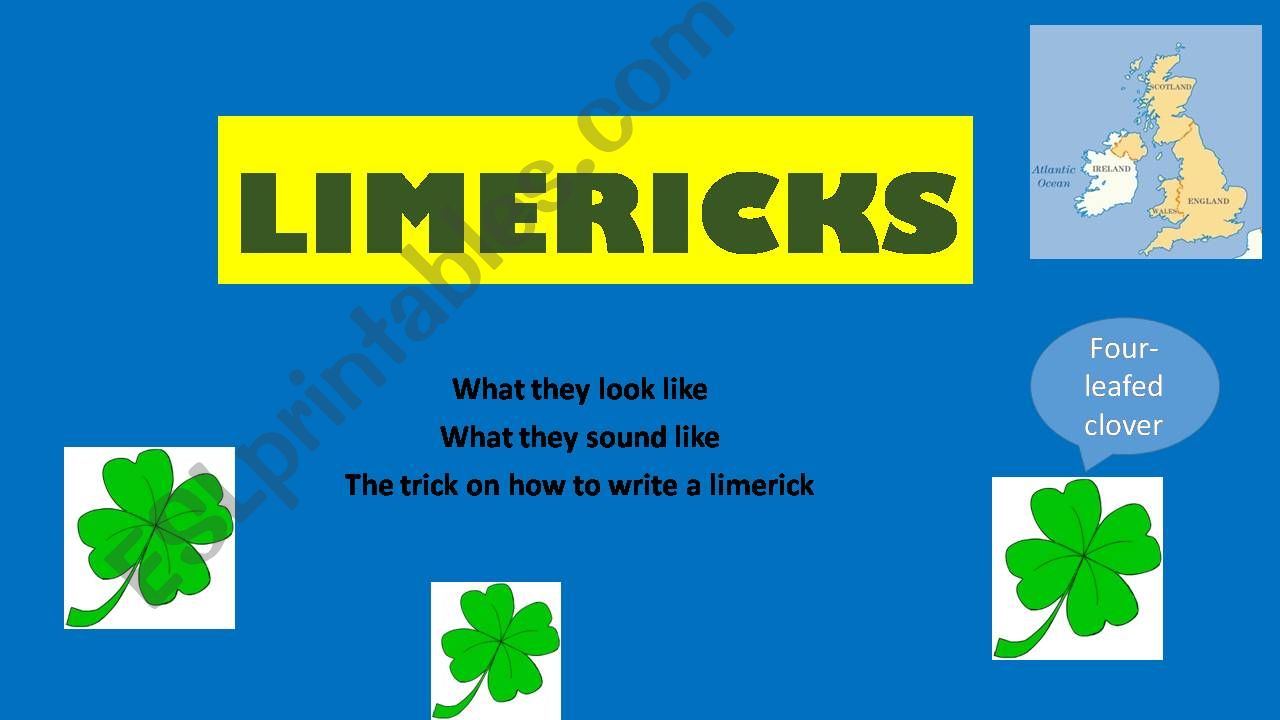 LIMERICKS- introduction powerpoint