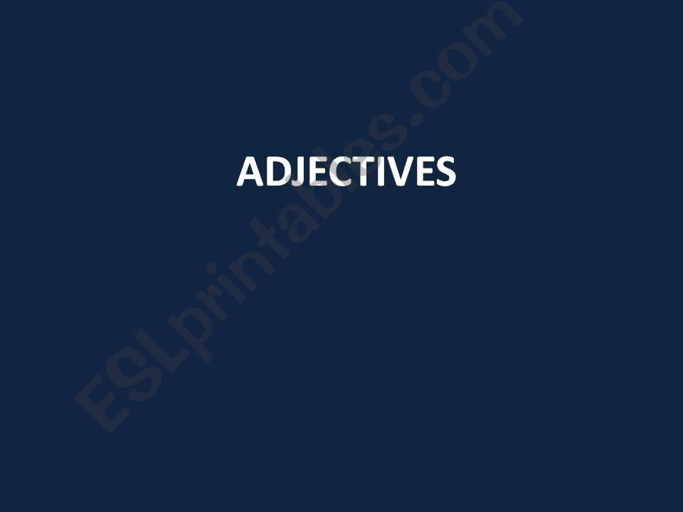 adjectives powerpoint