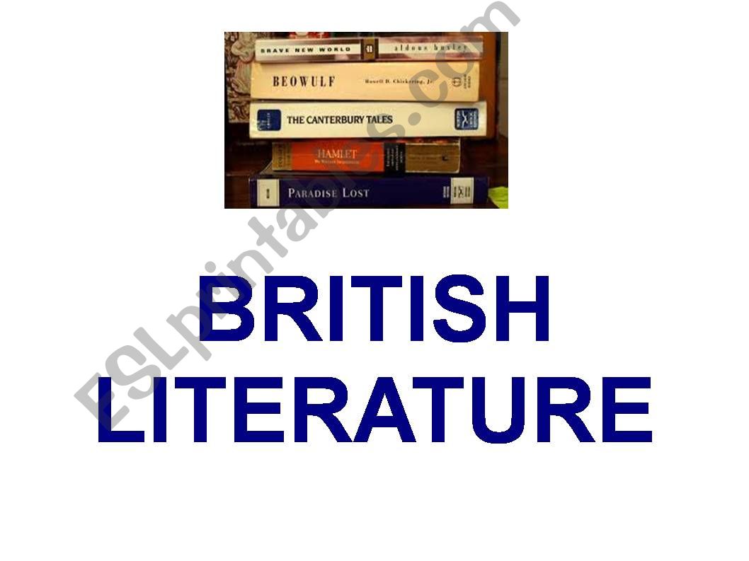 British literature from the beginning to 19th century