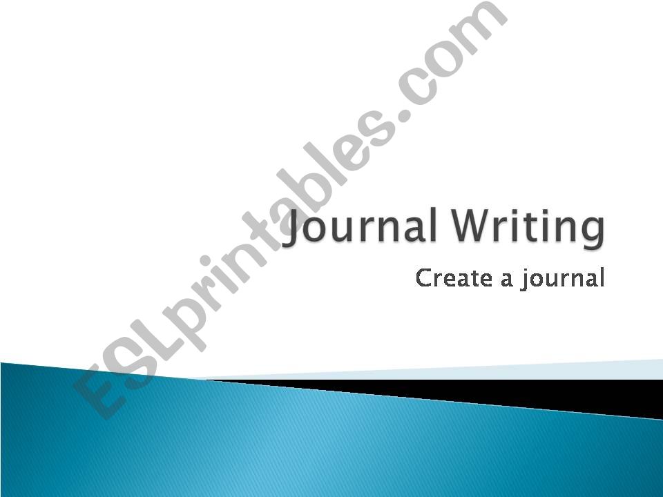 Writing a Journal  powerpoint