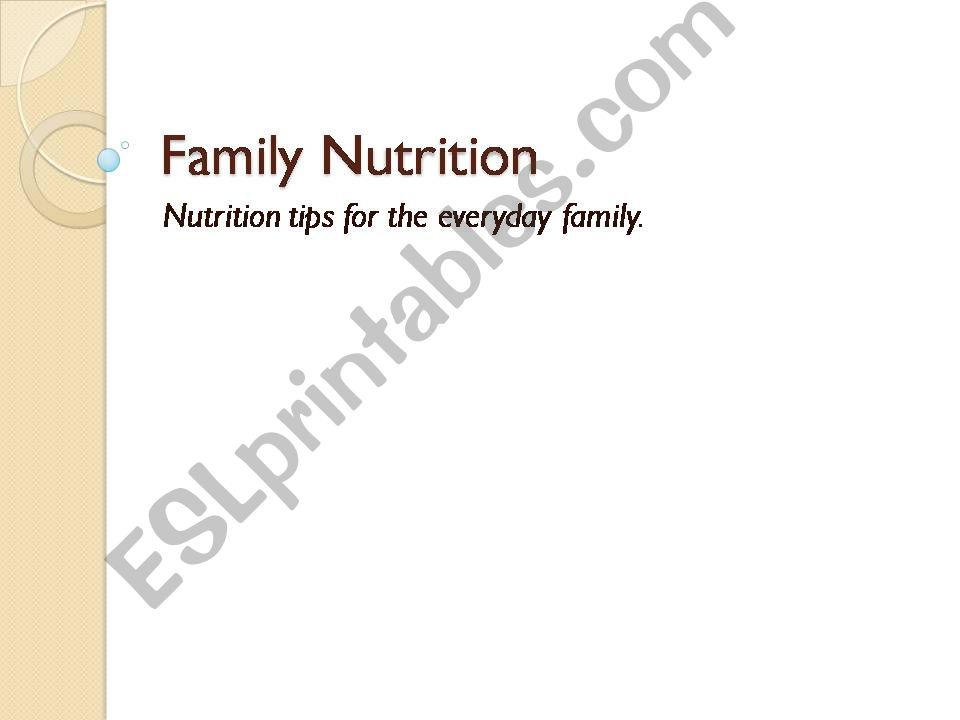 Nutrition  powerpoint