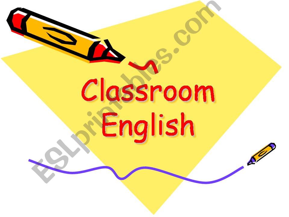 Classroom English part 1  powerpoint