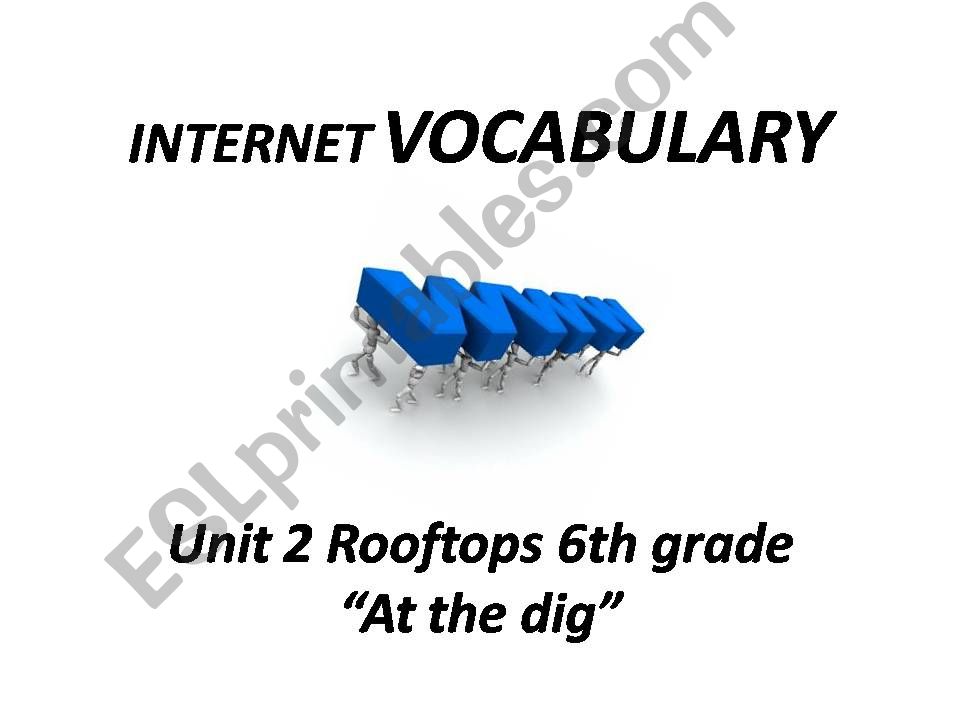 Internet Vocabulary (Unit 2 Rooftops 6)