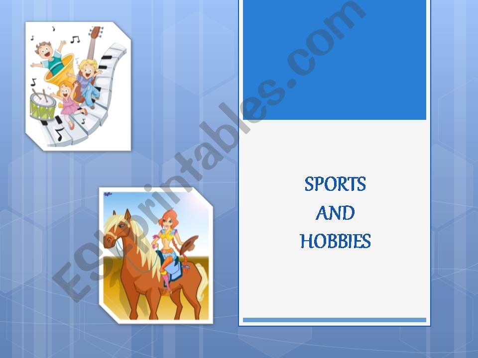 Sport and hobbies powerpoint