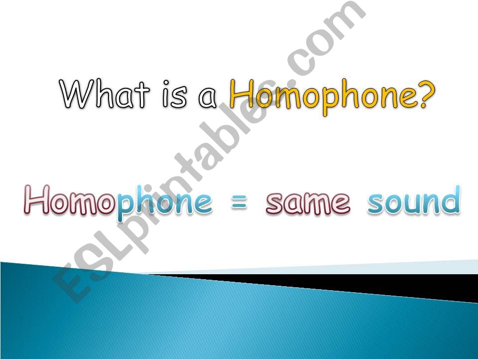 Homophones powerpoint