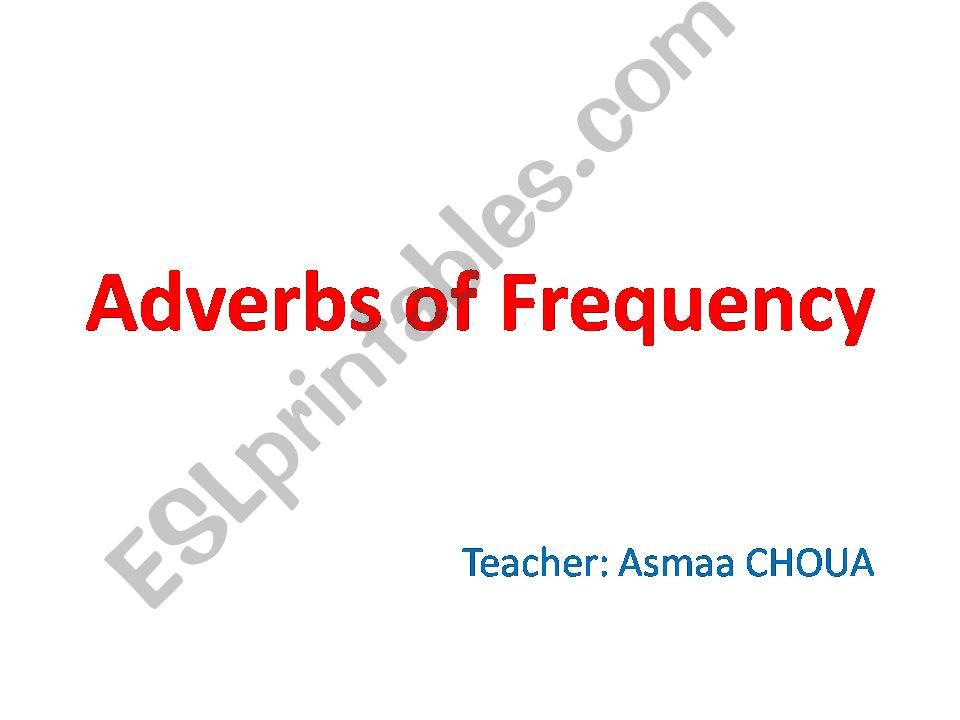 ESL English PowerPoints Adverbs Of Frequency