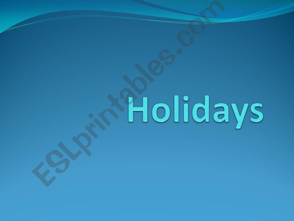 holidays around the world  powerpoint