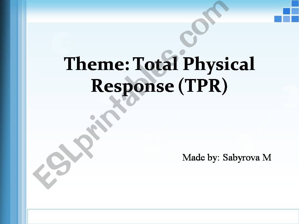 Total physical  response  powerpoint
