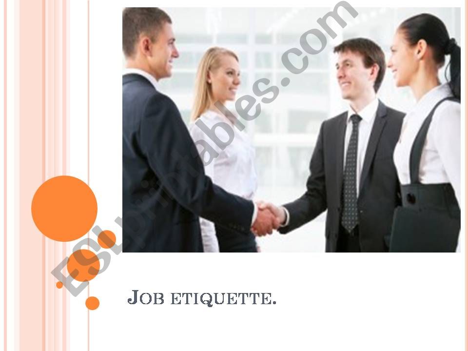 Job etiquette powerpoint