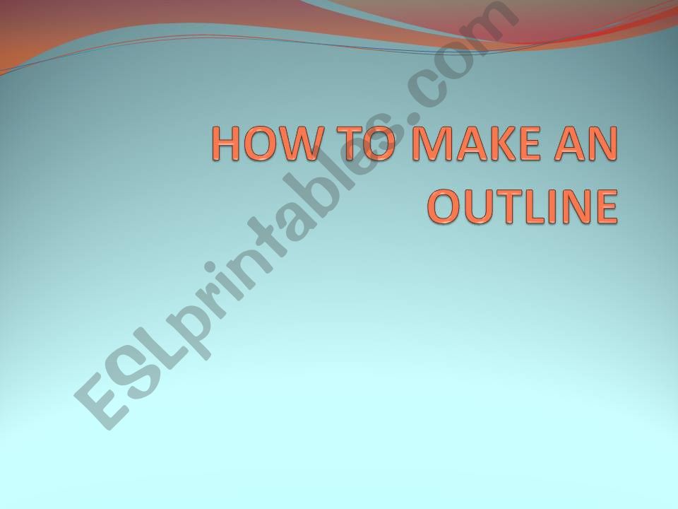 how to make an outline powerpoint