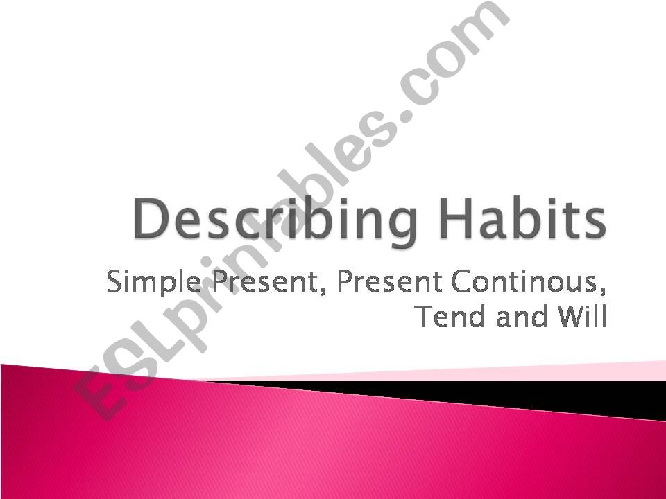 Describing Habits powerpoint