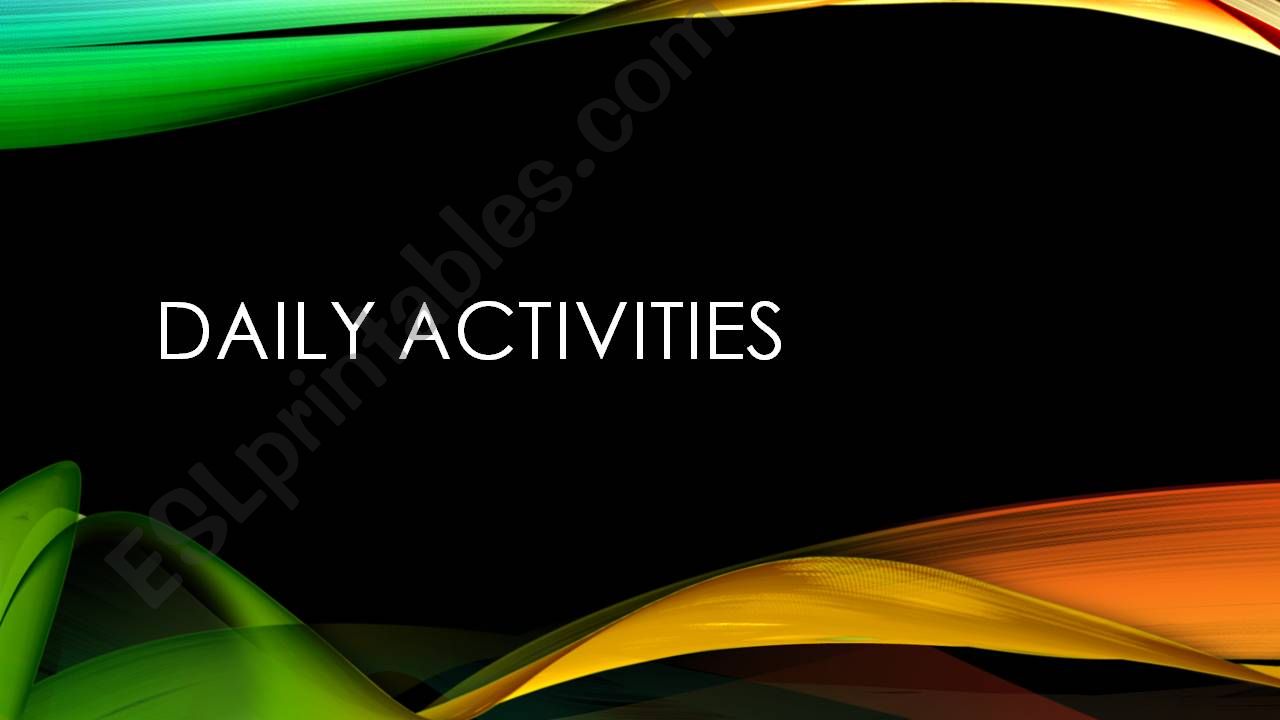Daily activities - present simple presentation