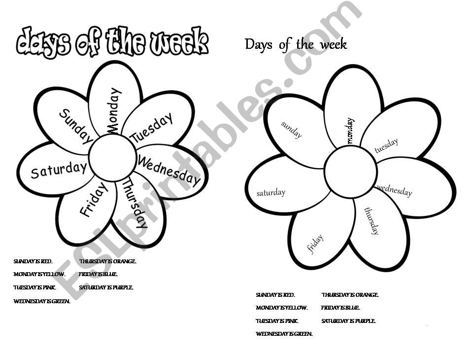 Days of the week powerpoint