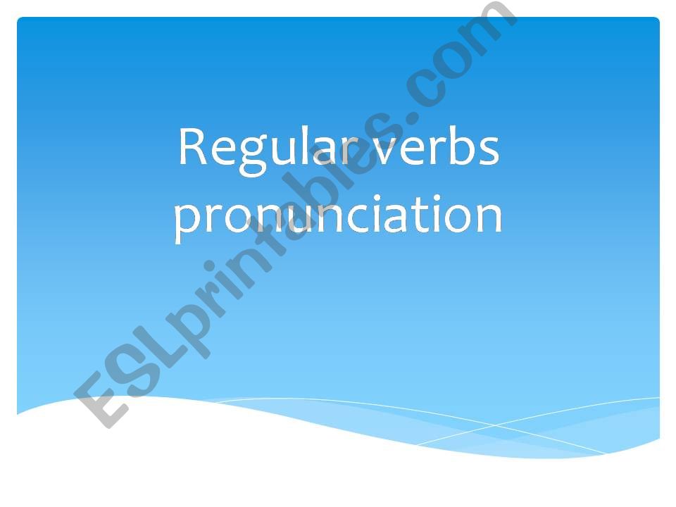 Past simple: Regular verbs pronunciation