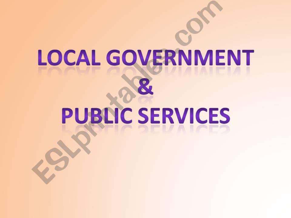 Local Government and Public Services