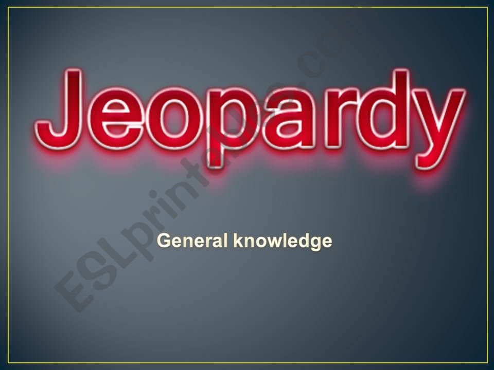 JEOPARDY  powerpoint