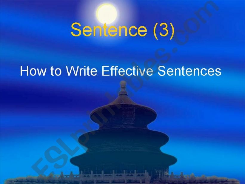 Sentences powerpoint