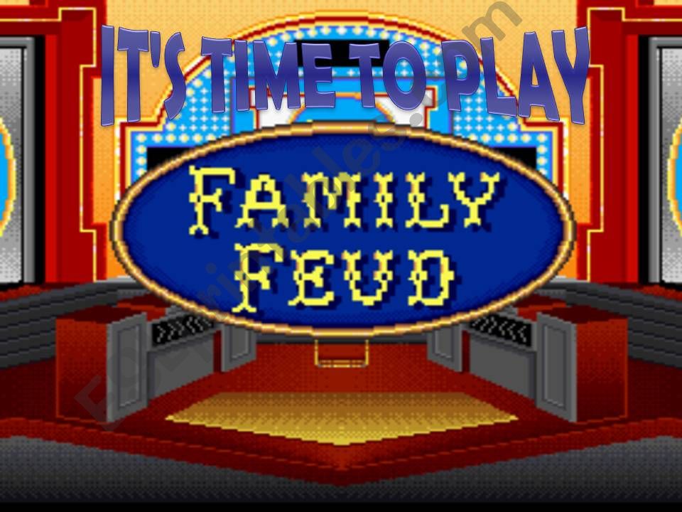 Family feud (grammar and vocabulary)
