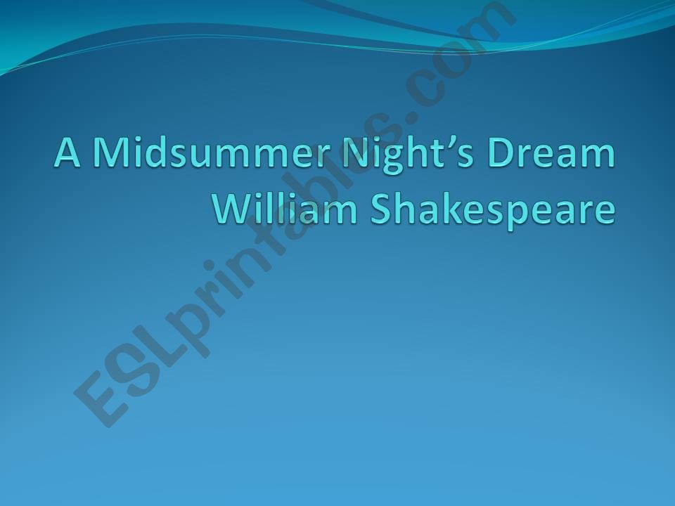 A Midsummer Nights Dream powerpoint