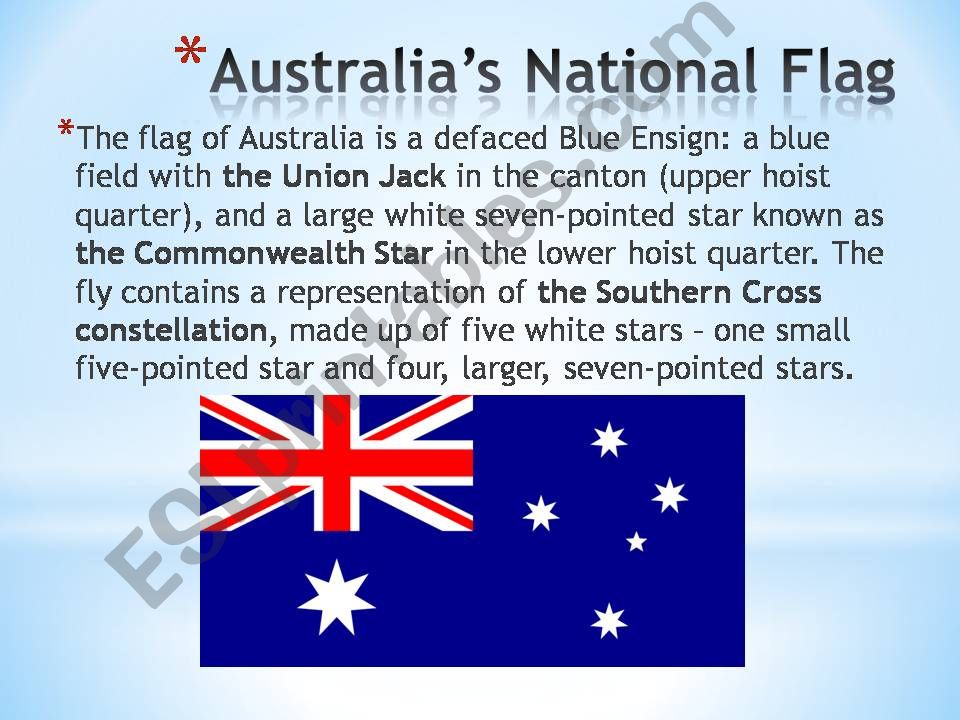 Australias national Flag powerpoint