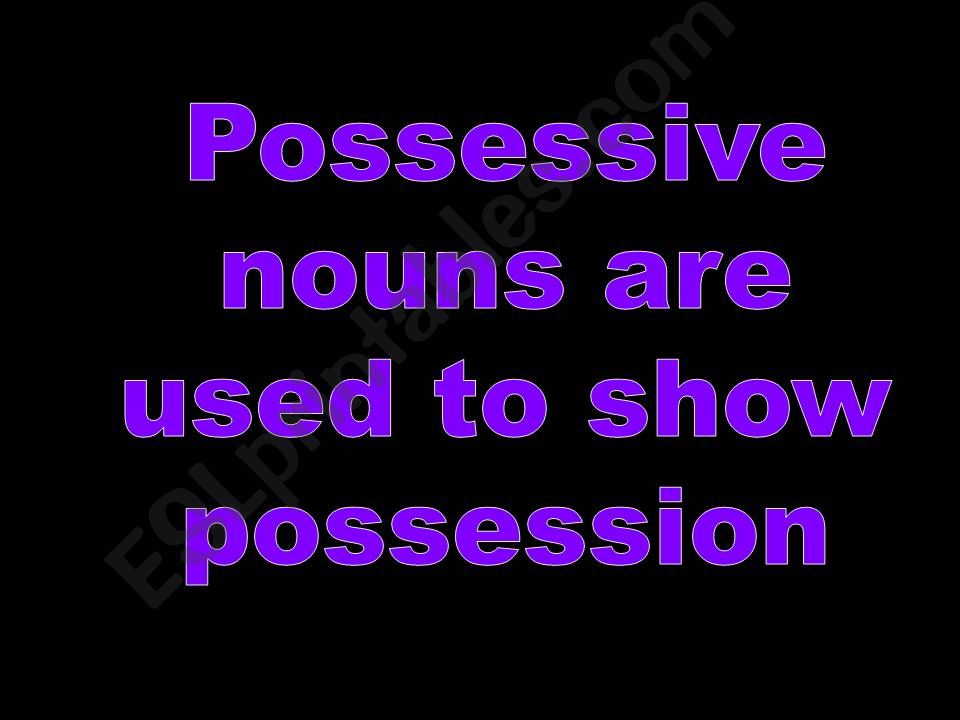 Possessive of nouns powerpoint