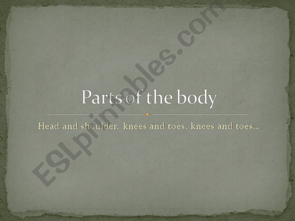 Body parts powerpoint