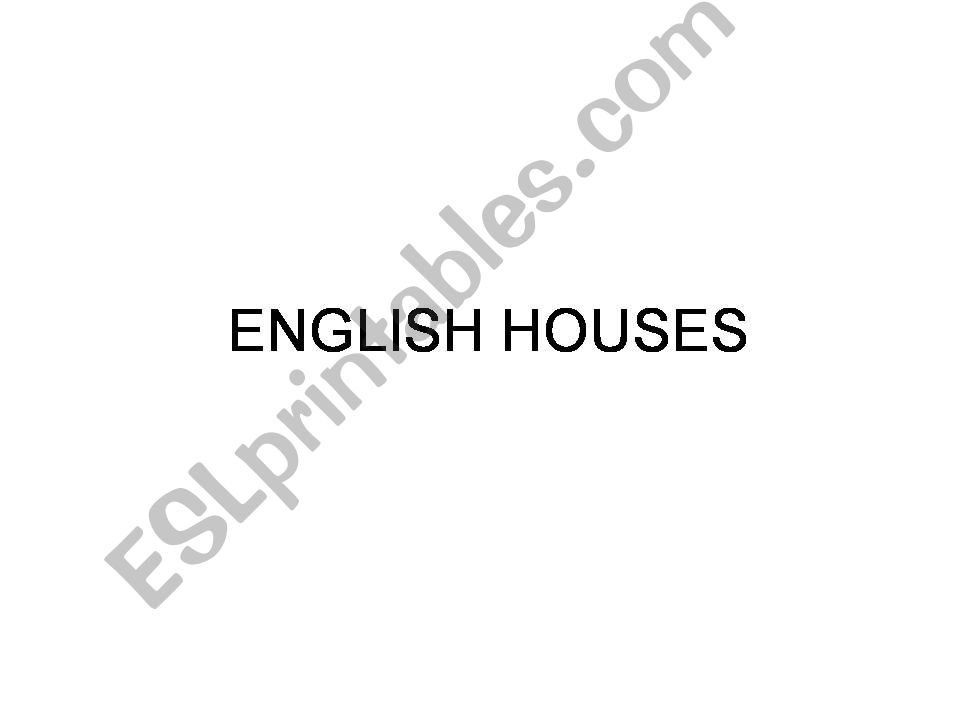 English houses powerpoint