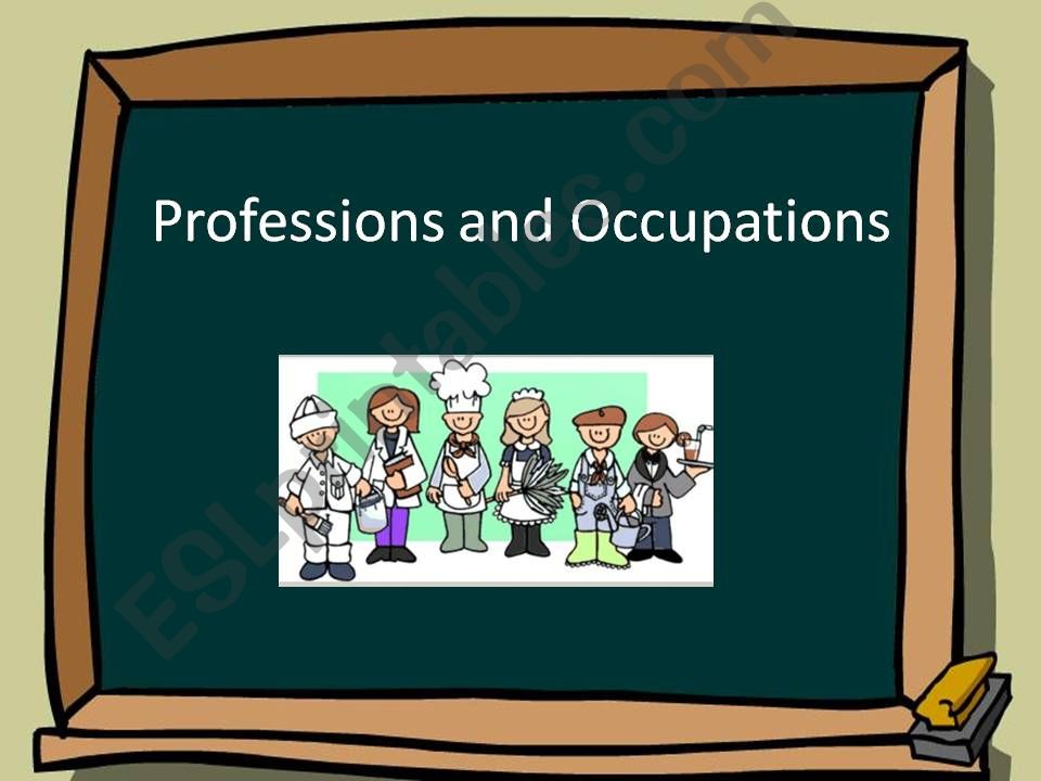 Professions and Occupations powerpoint
