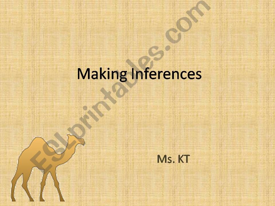 Making Inferences powerpoint
