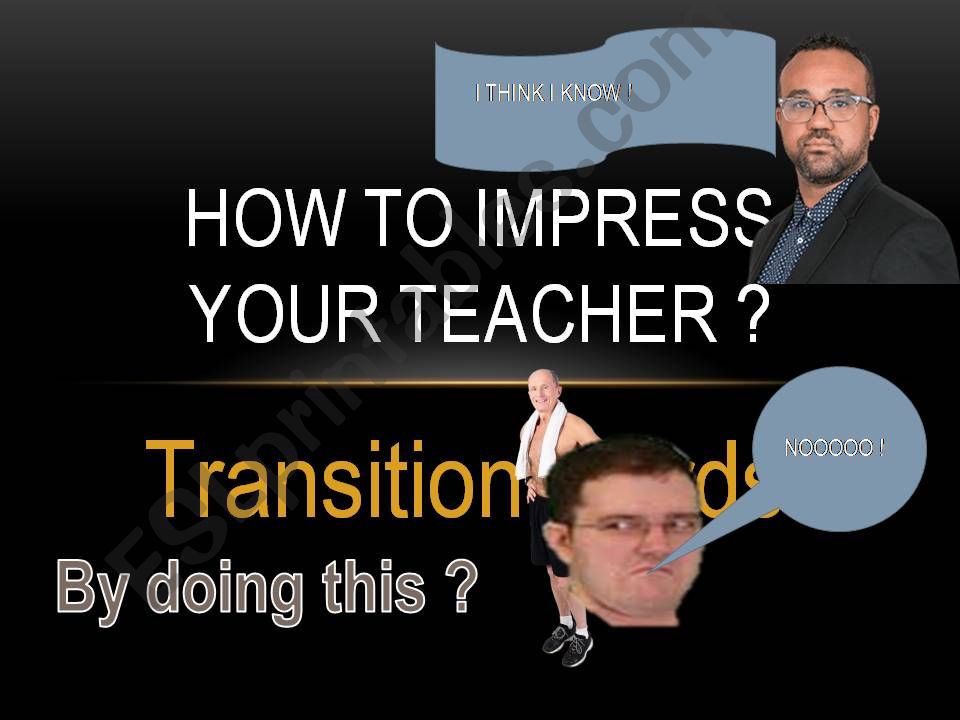 TRANSITION WORDS powerpoint