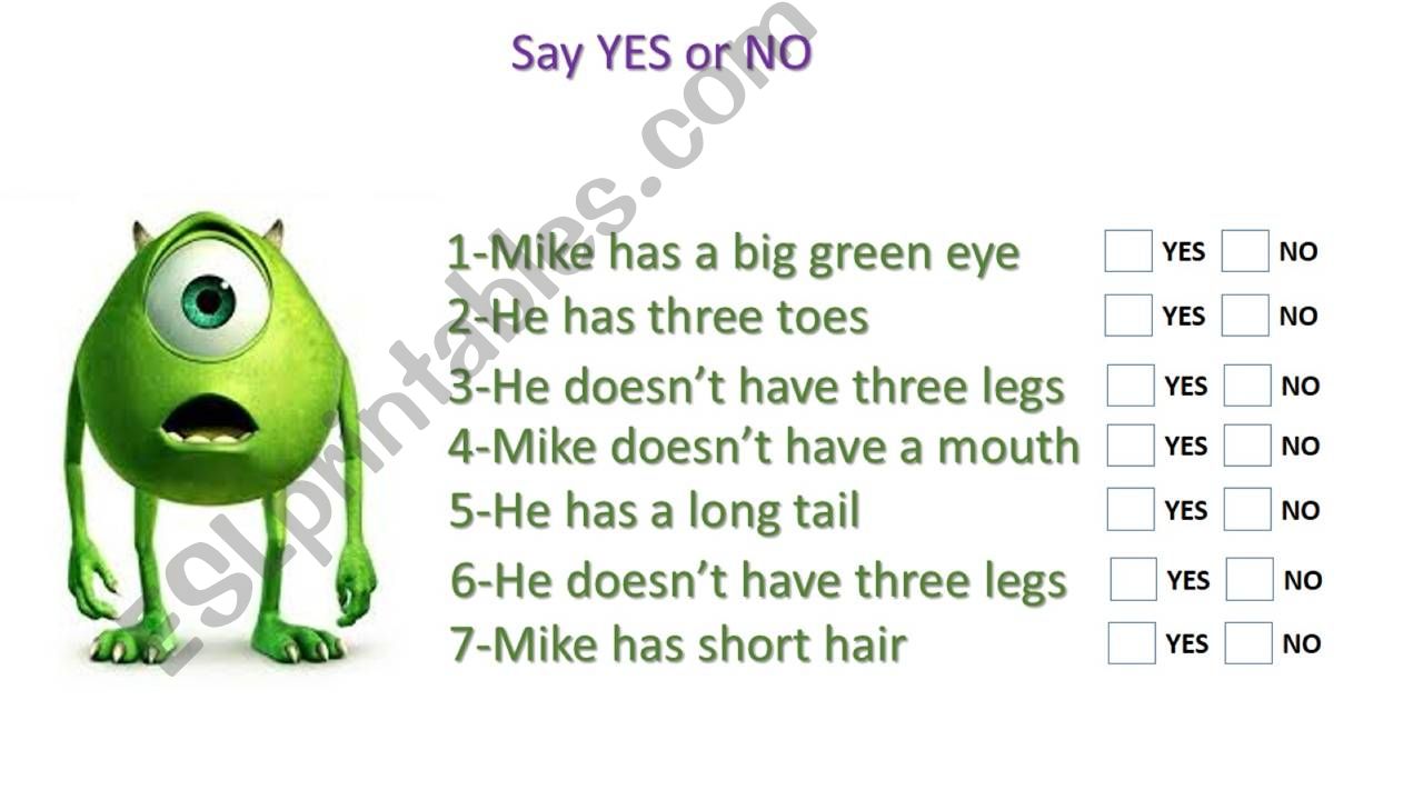 Monsters, Inc - My Body powerpoint