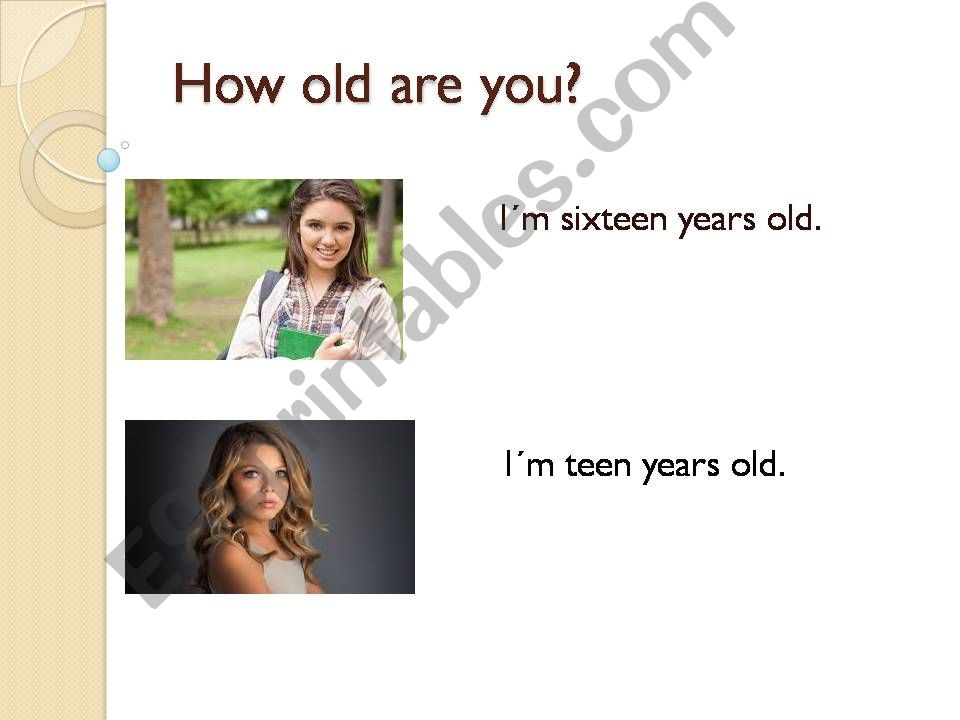 How old are you? powerpoint