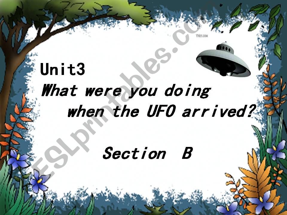 what were you doing when the UFO arrived