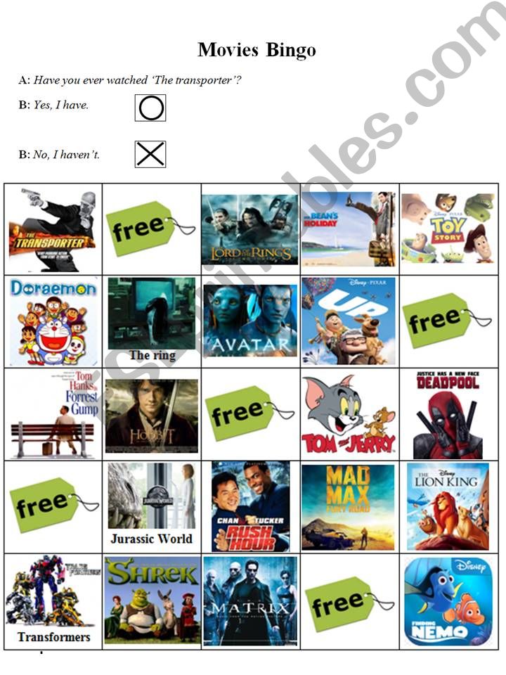 Movies Bingo powerpoint