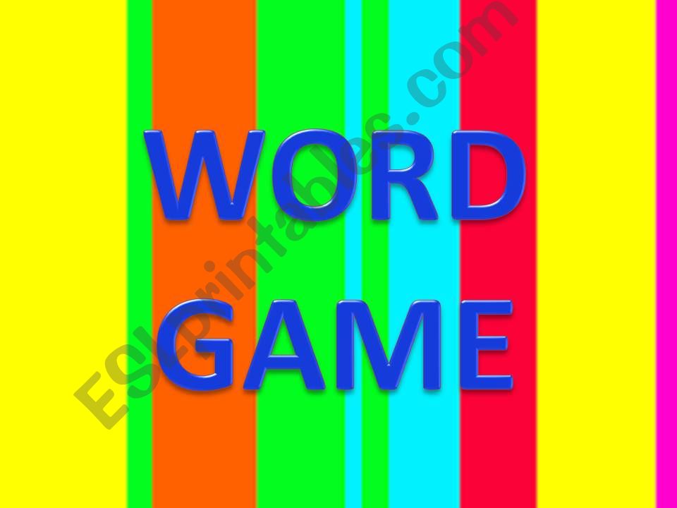 Words Game powerpoint