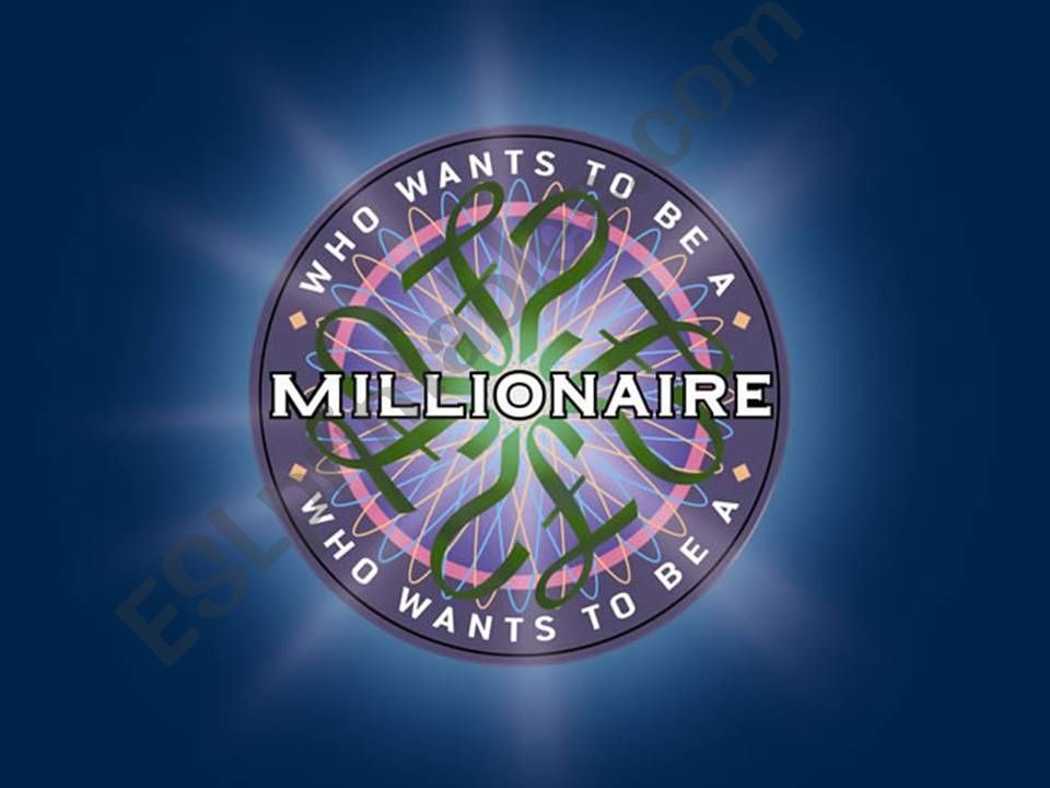 Who wants to be a millionaire? Game for children