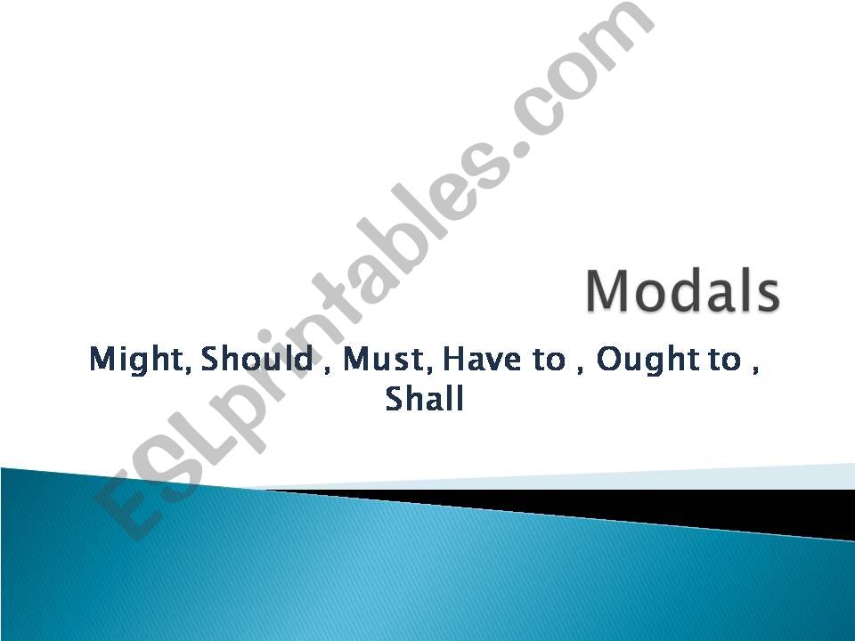 Modals powerpoint