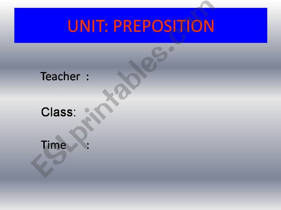 Prepositions  powerpoint