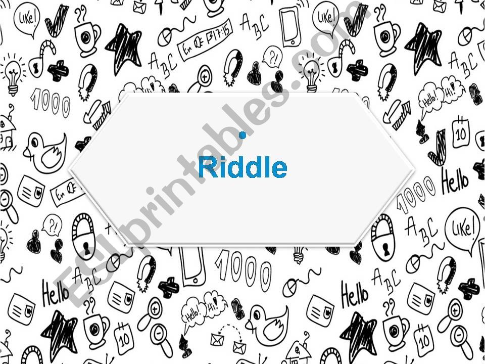 riddles 1 powerpoint