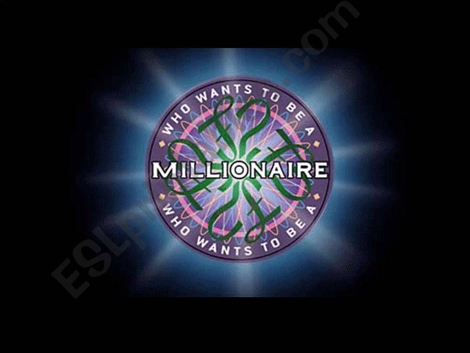 Millionaire game - articles  powerpoint