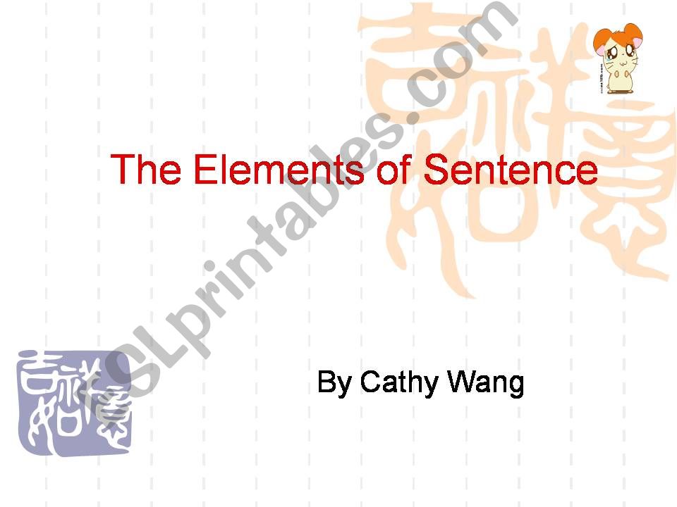 The Elements of Sentence powerpoint