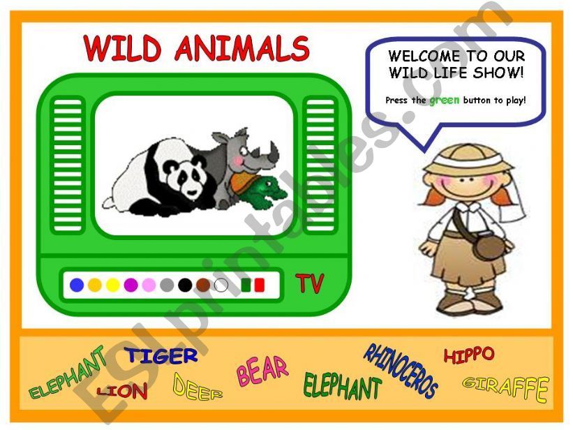 WILD LIFE SHOW - GAME ON WILD ANIMALS