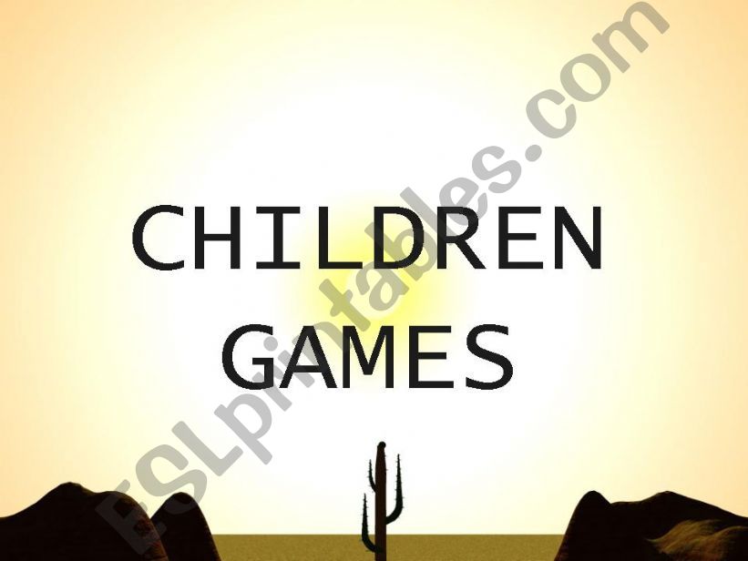 children games powerpoint