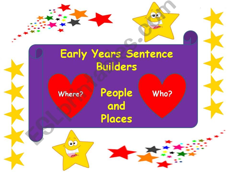 ESL English PowerPoints Early Years Sentence Builders With People 