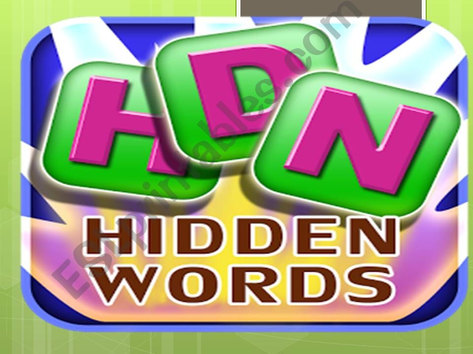 Find the hidden words Game powerpoint