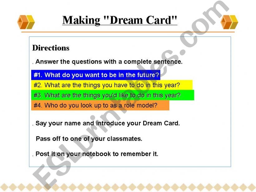 Making Dream Card powerpoint