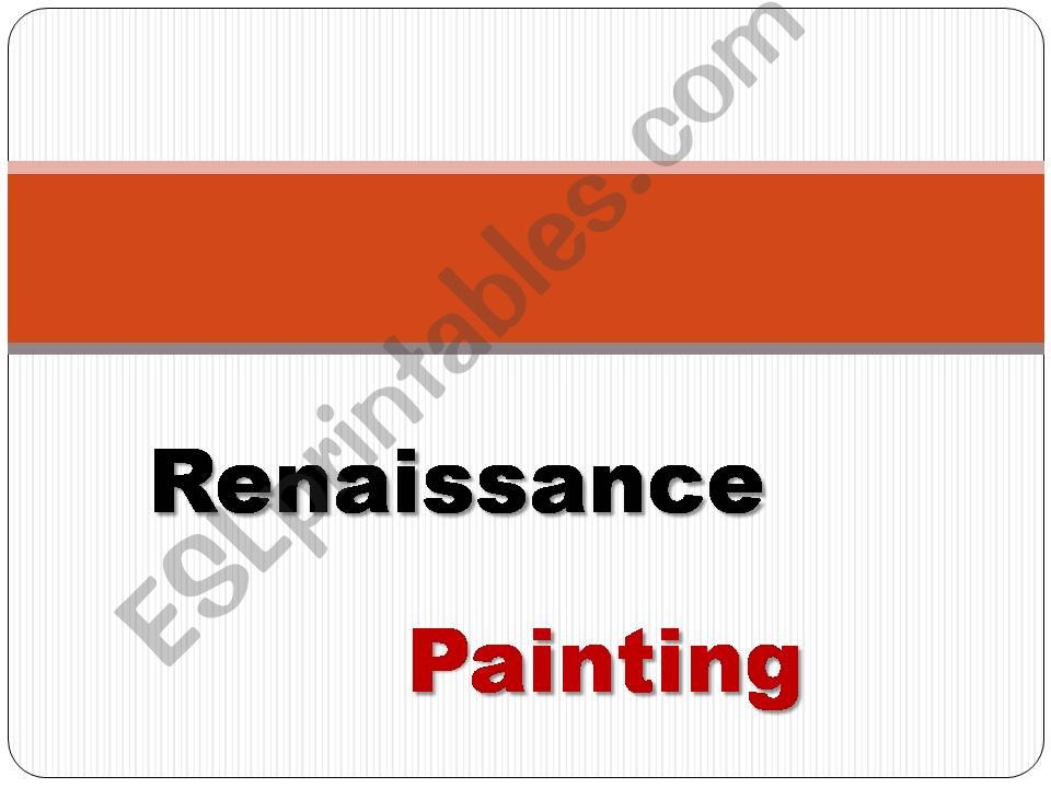 Renaissance painting powerpoint