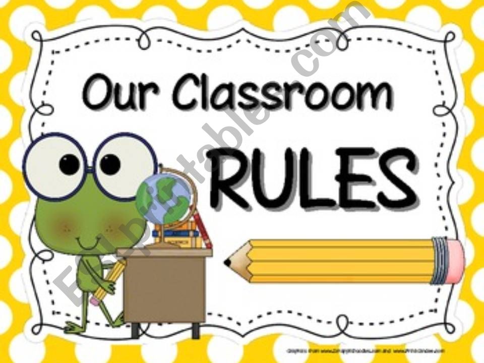 ESL English PowerPoints Classroom Rules