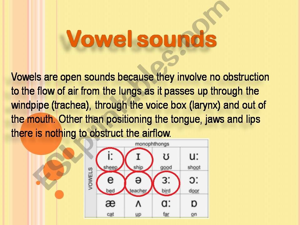 How to produce vowel sounds powerpoint